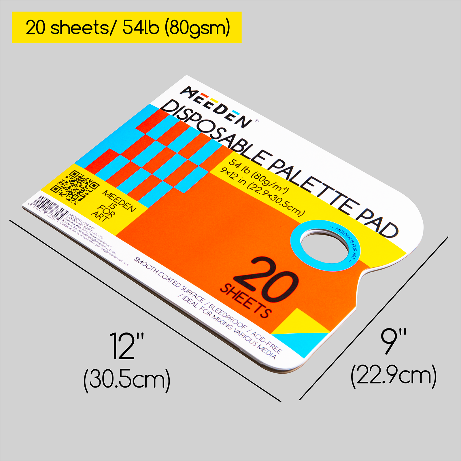 MEEDEN 9x12 Palette Paper Pad, Disposable Palette Paper, Artist Palette  Pad, 20 Sheets, 2 Pack 